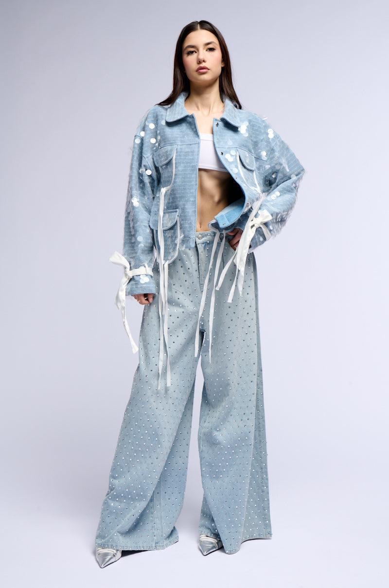 IN MY MIND SEQUIN DENIM JACKET Product Image