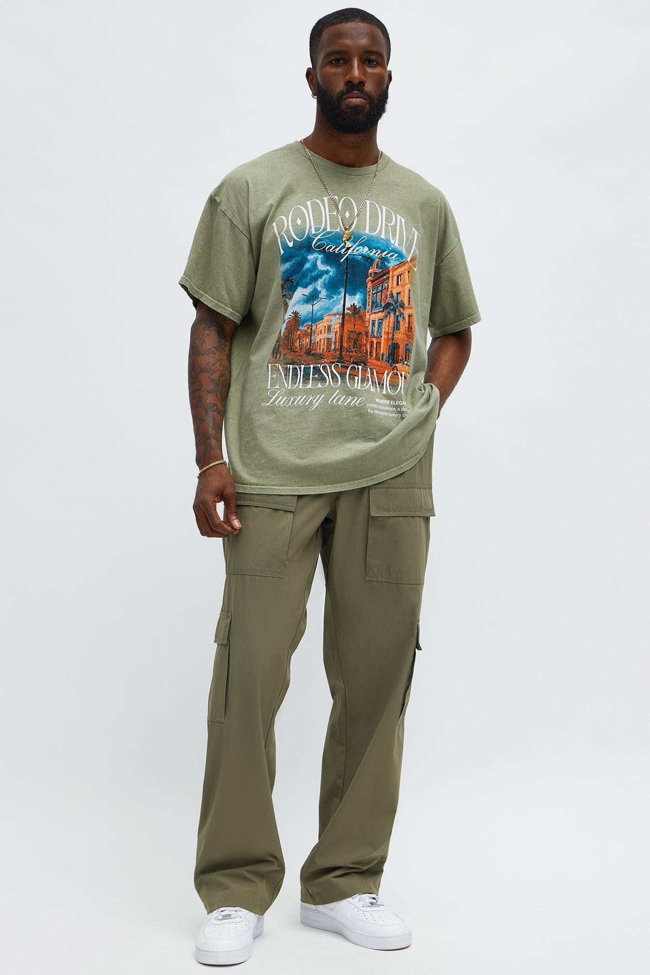 Straight Many Phases Cargo Pants - Olive Product Image