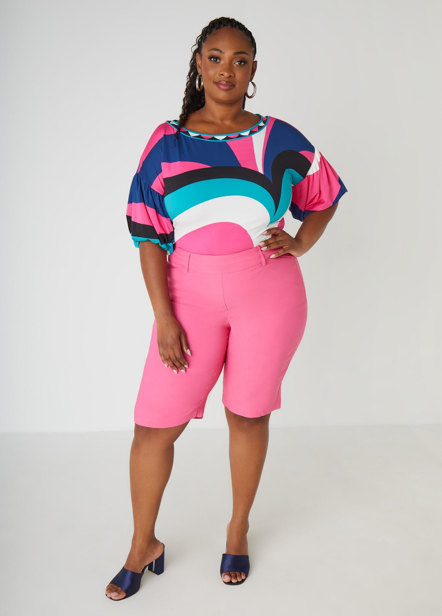 Balloon Sleeved Abstract Top Product Image