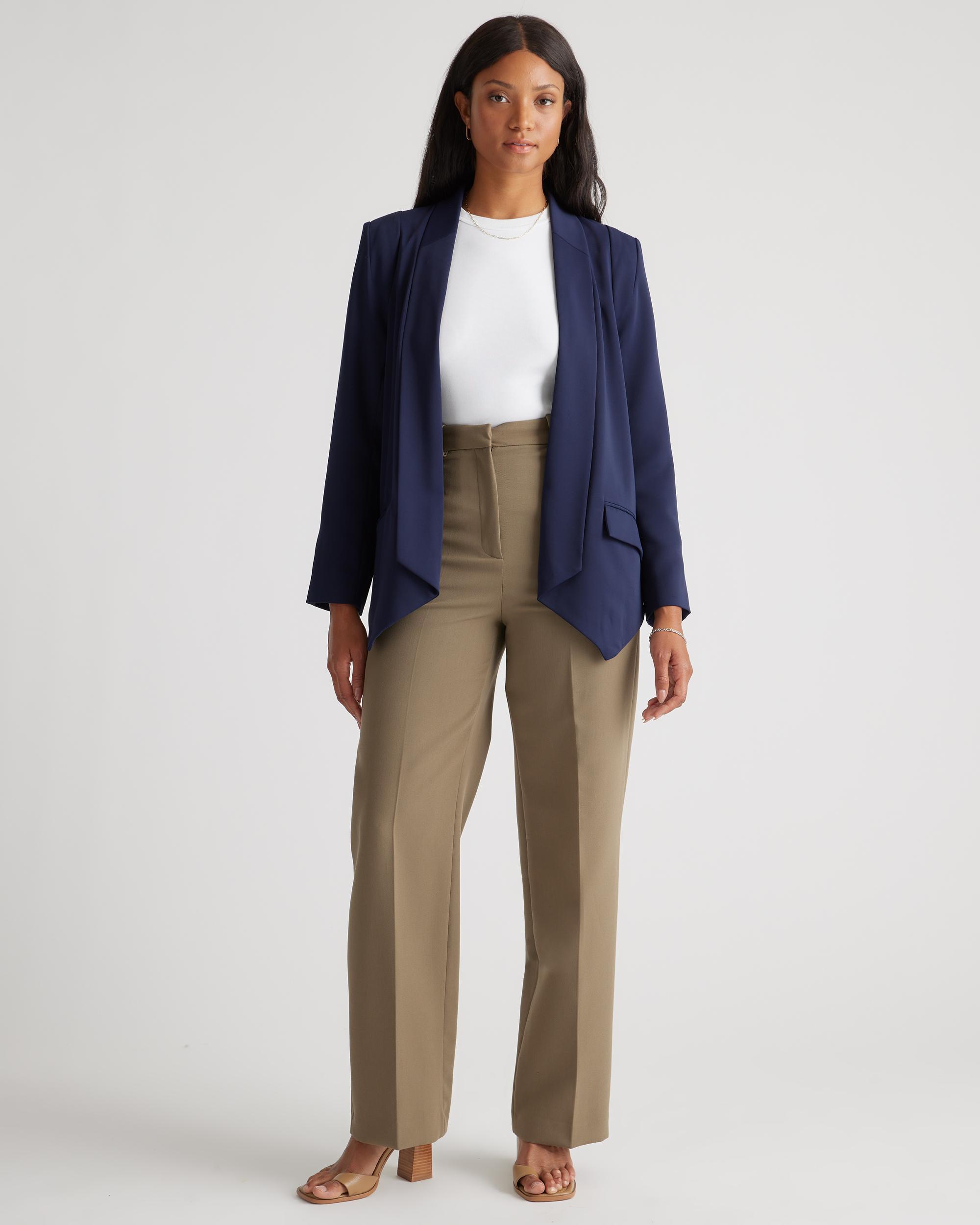Quince | Women's Stretch Crepe Open Blazer Recycled Polyester Product Image