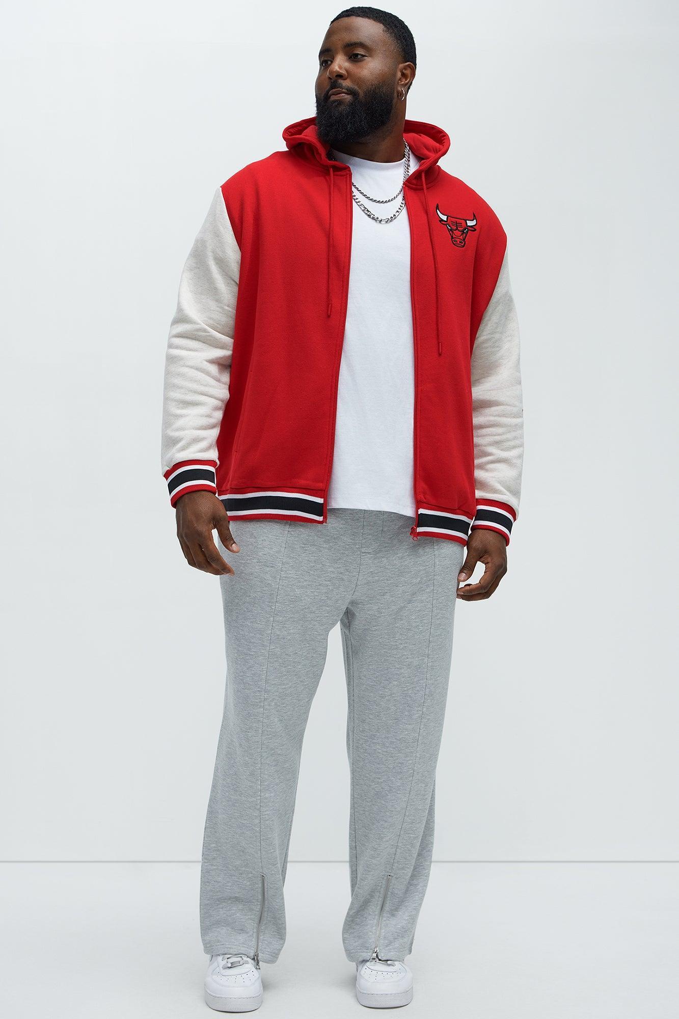 Bulls Above The Rim Zip Up Hoodie - Red Product Image