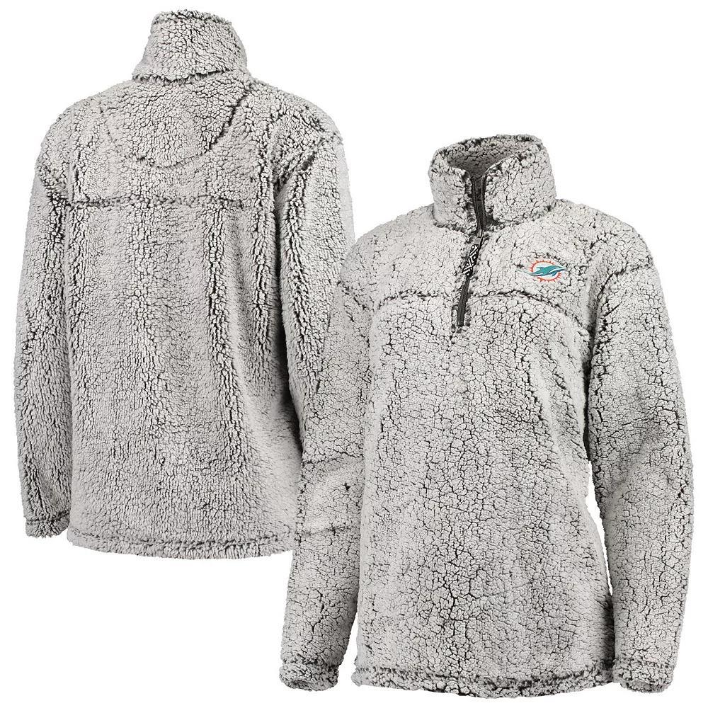 Women's G-III 4Her by Carl Banks Gray Arizona Cardinals Sherpa Quarter-Zip Pullover Jacket, Size: Small, Grey Product Image