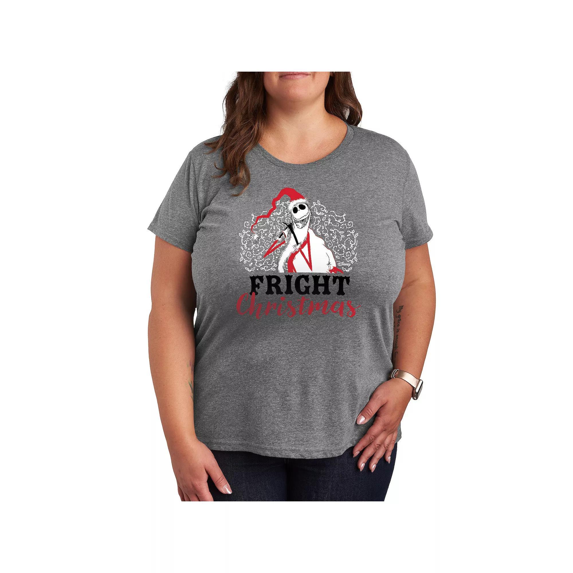 Disneys Alice in Wonderland Cheshire Cat Plus Little Weird Graphic Tee, Womens Grey Gray Product Image