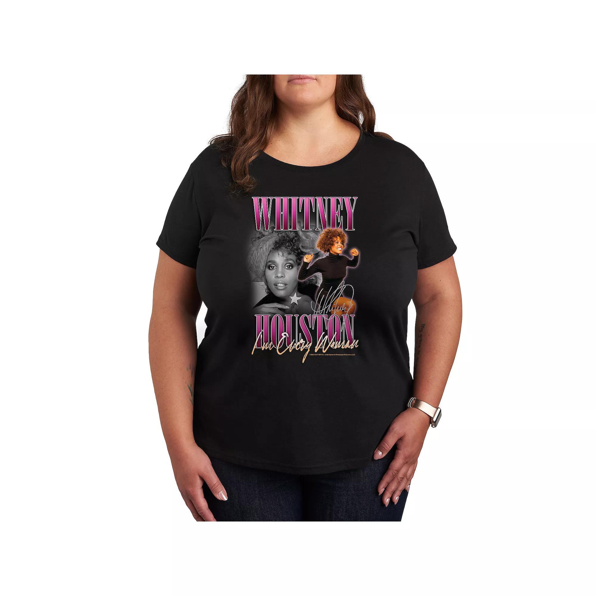 Plus Whitney Houston Every Woman Graphic Tee, Womens Product Image
