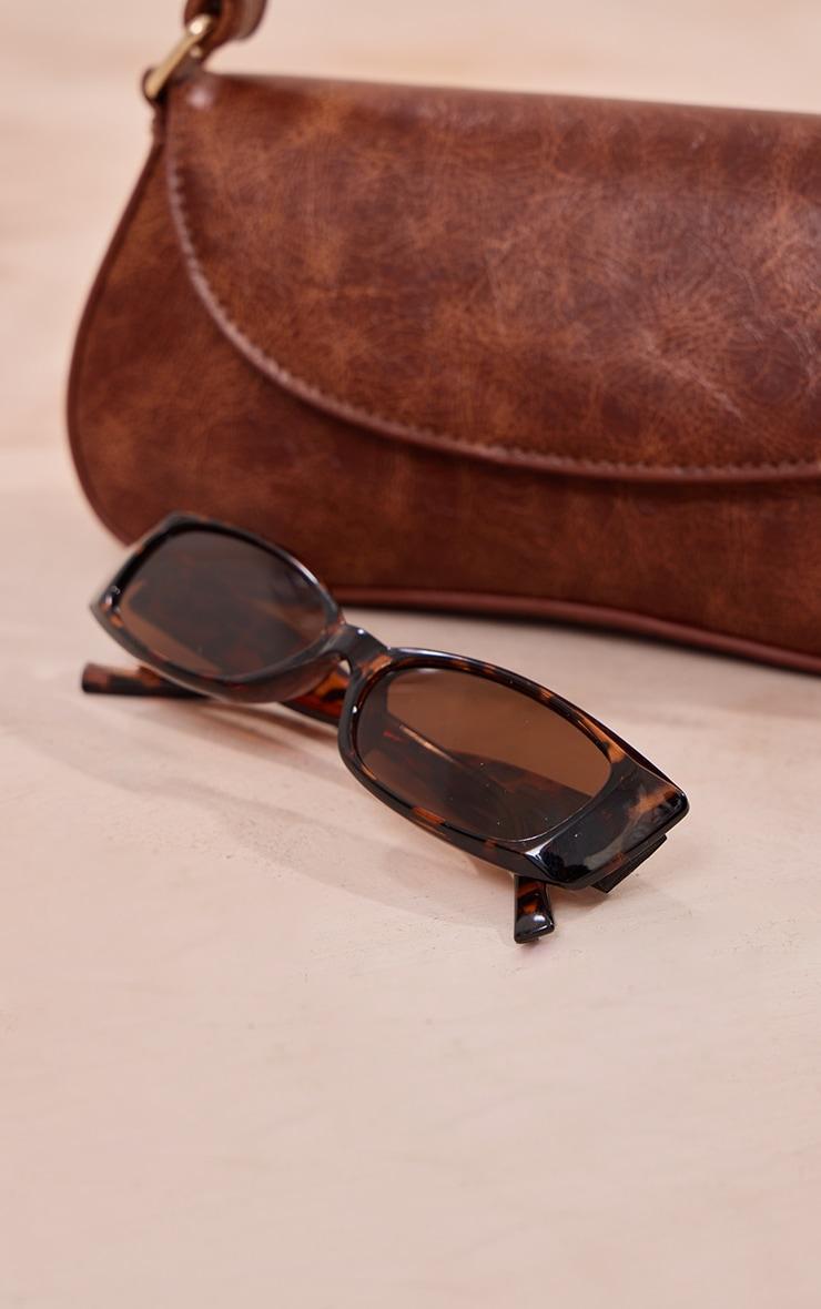 Tortoiseshell Cat Eye Slim Sunglasses Product Image