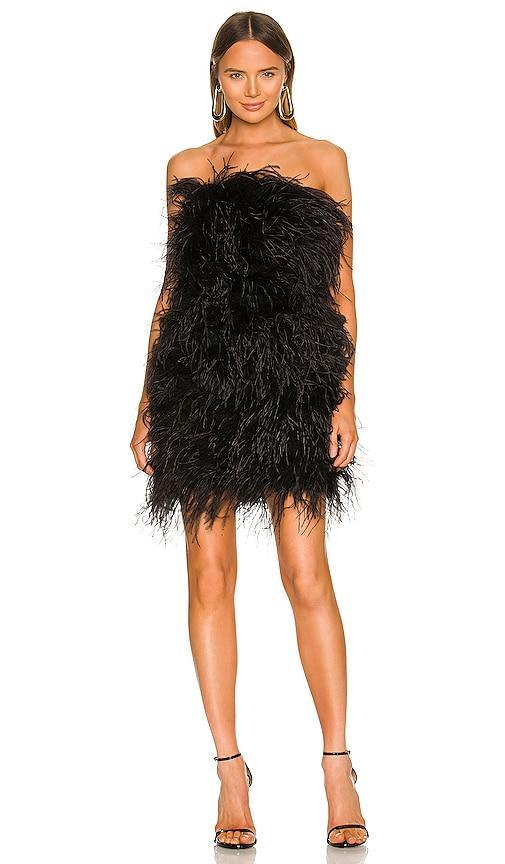 Womens Triana Strapless Feather Minidress Product Image