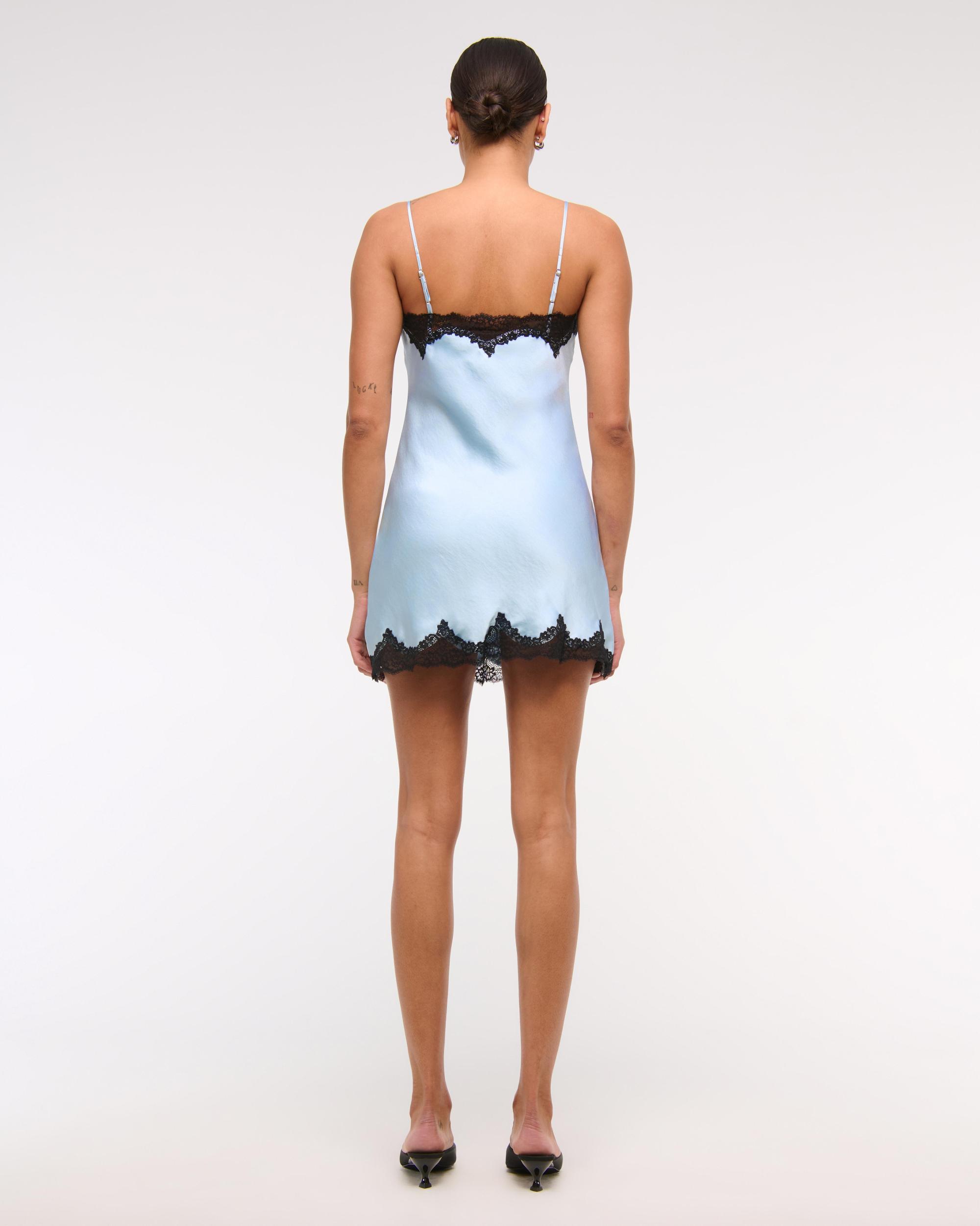 Lace Slip Mini Dress Product Image