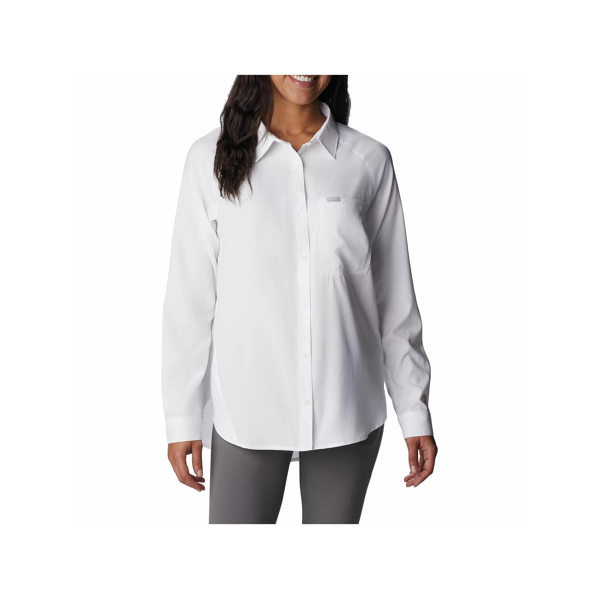 Women's Columbia Anytime Lite™ Long-Sleeve Shirt, Size: XXL, White Product Image
