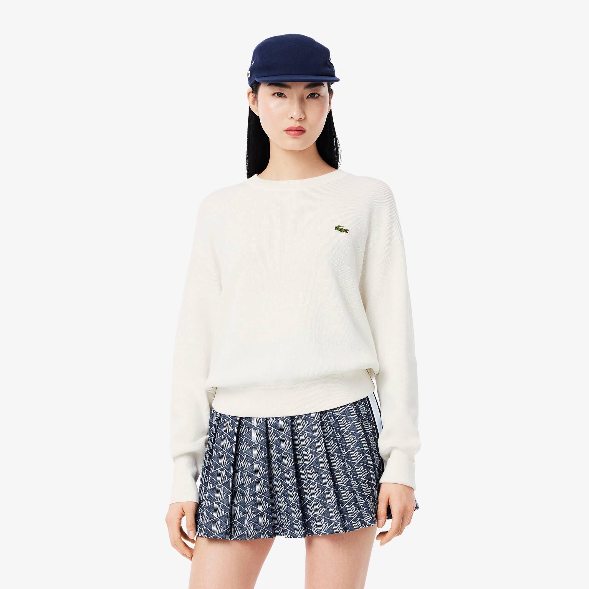 Moss Stitch Cotton Sweater Product Image