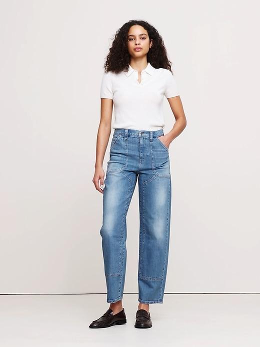 High-Rise Straight Cargo Jean Product Image