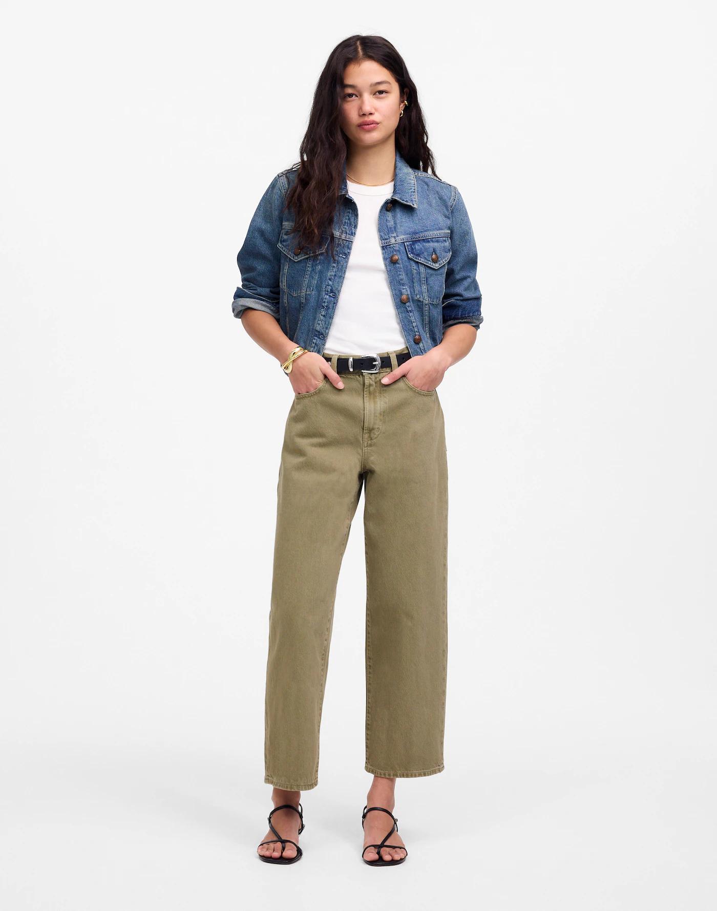 The Perfect Vintage Wide-Leg Crop Jean in Garment Dye Product Image