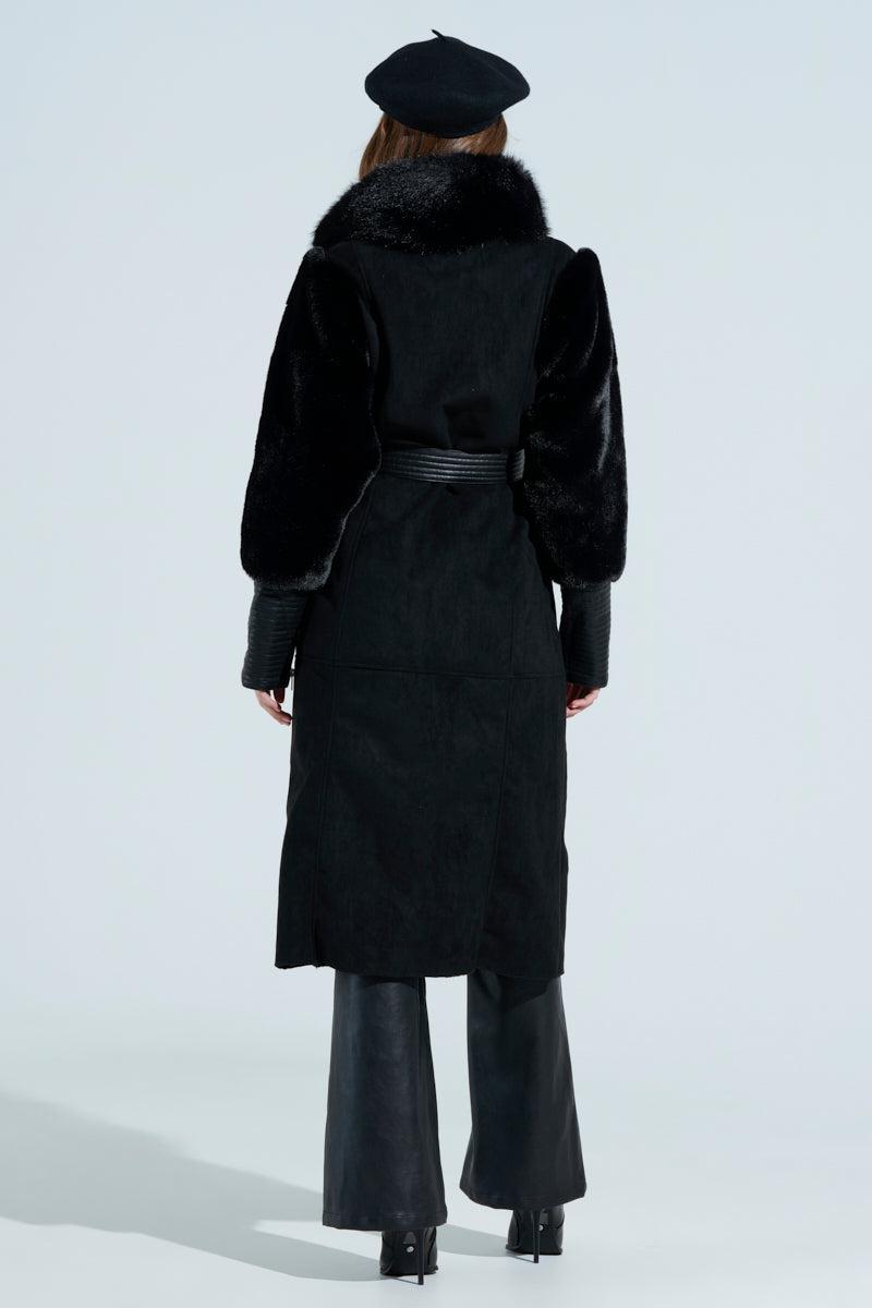 GOODIE MIXED MEDIA COAT Product Image
