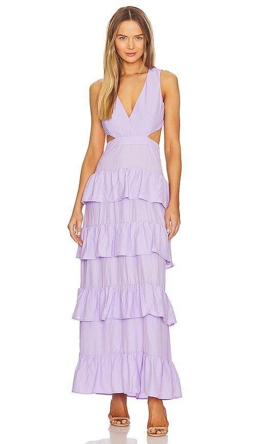 Christy Maxi Dress Line & Dot Product Image