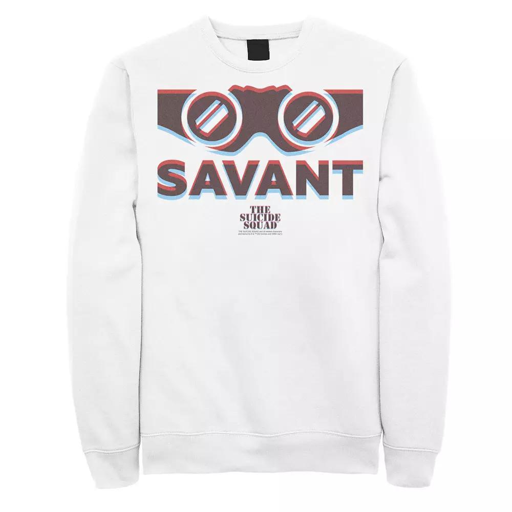 Men's The Suicide Squad Savant Goggles Sweatshirt, Size: XXL, White Product Image