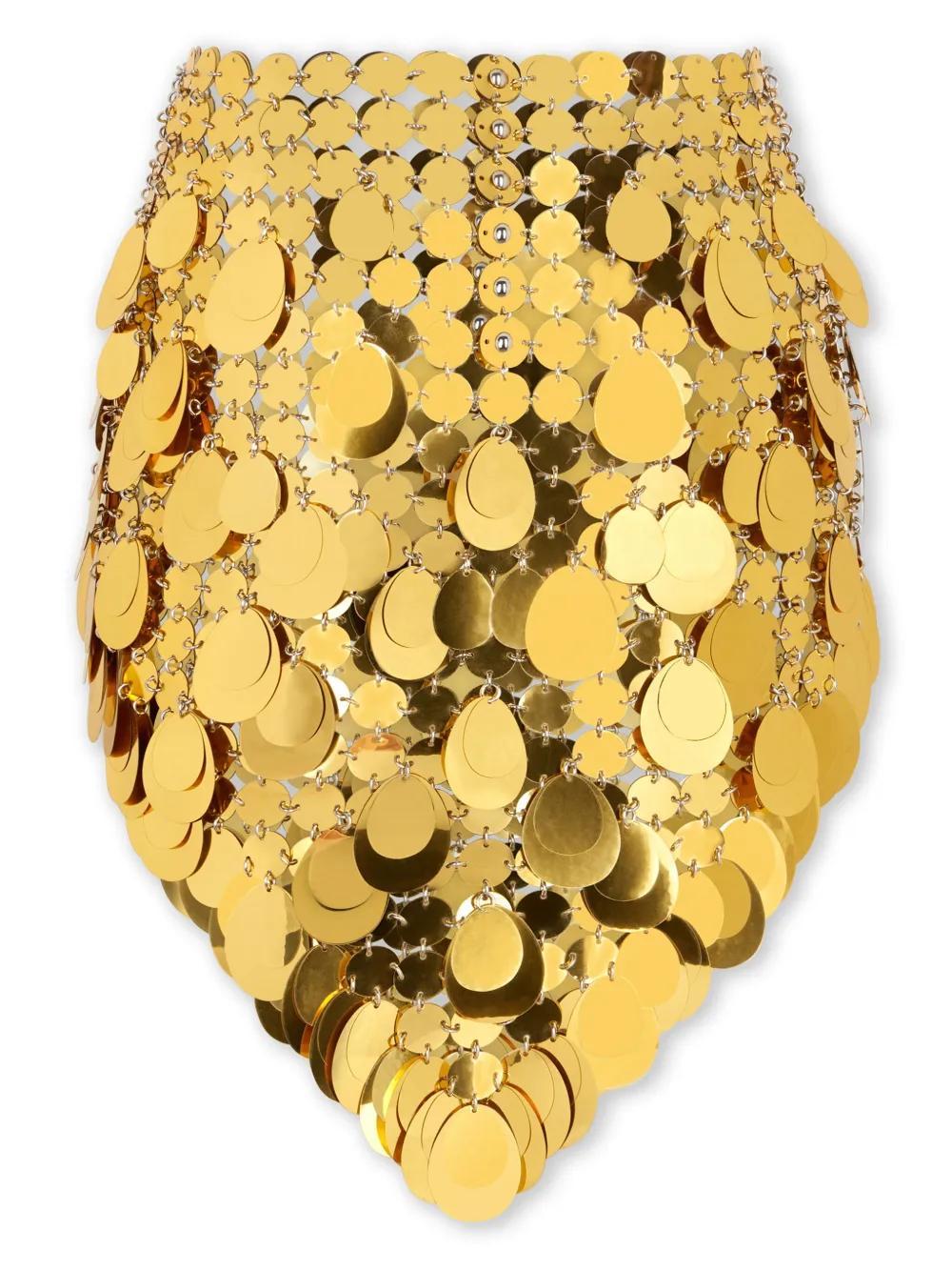 Gold Sparkle Assembly mini skirt Product Image