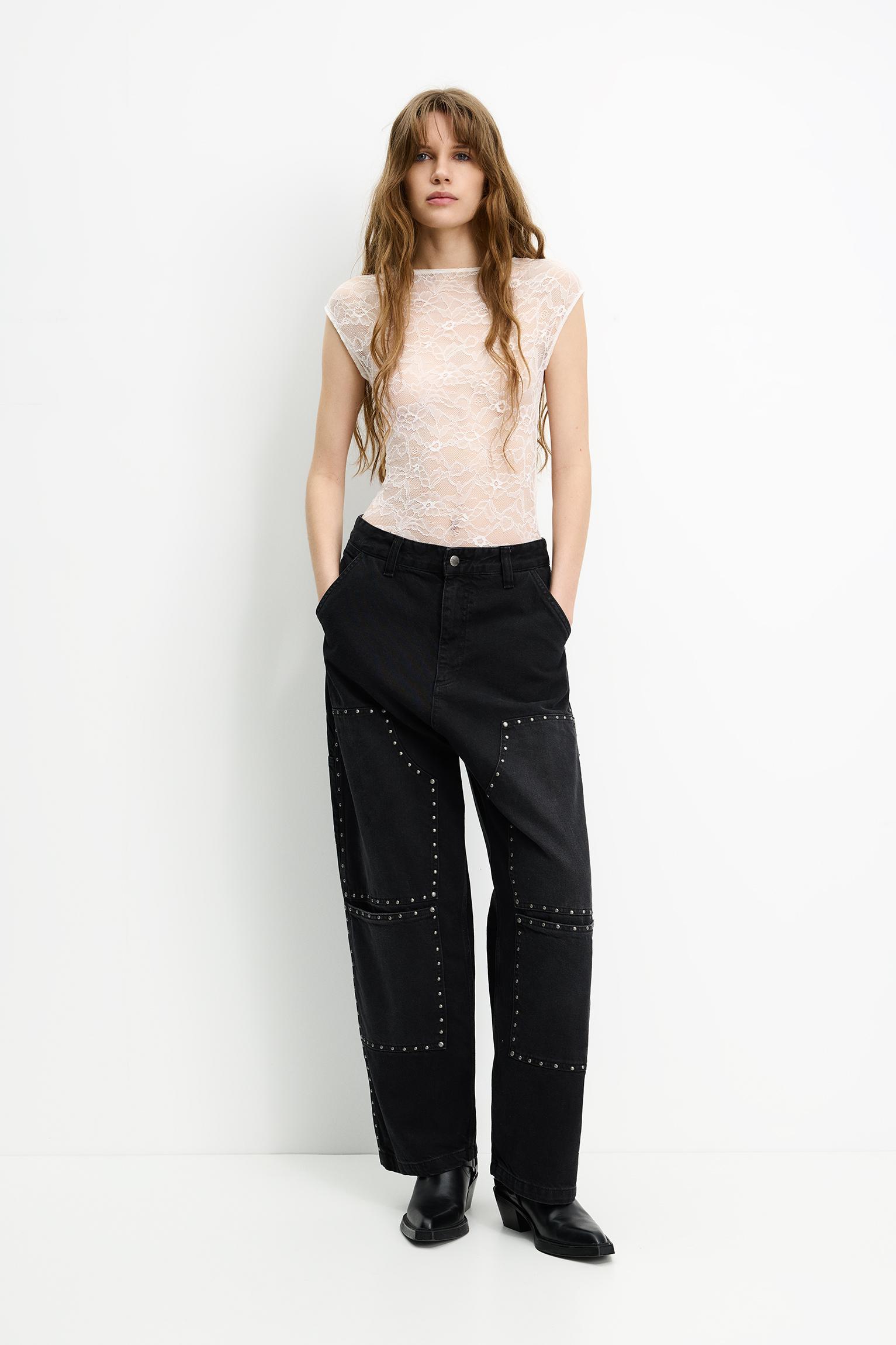 Short sleeve lace bodysuit Product Image