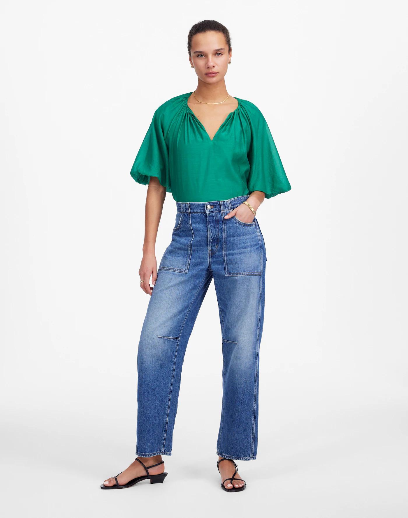 Bubble-Sleeve Top Product Image