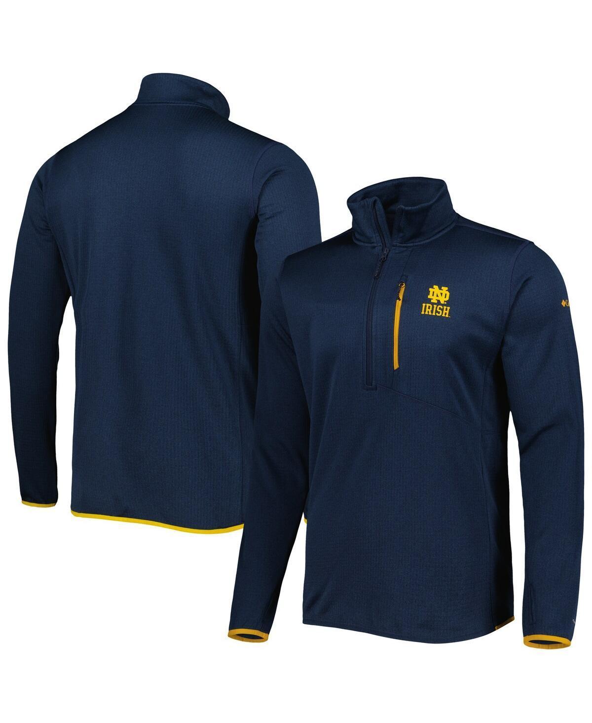 Men's Columbia Navy Notre Dame Fighting Irish Park View Omni-Wick Half-Zip Top, Size: Small, Blue Product Image