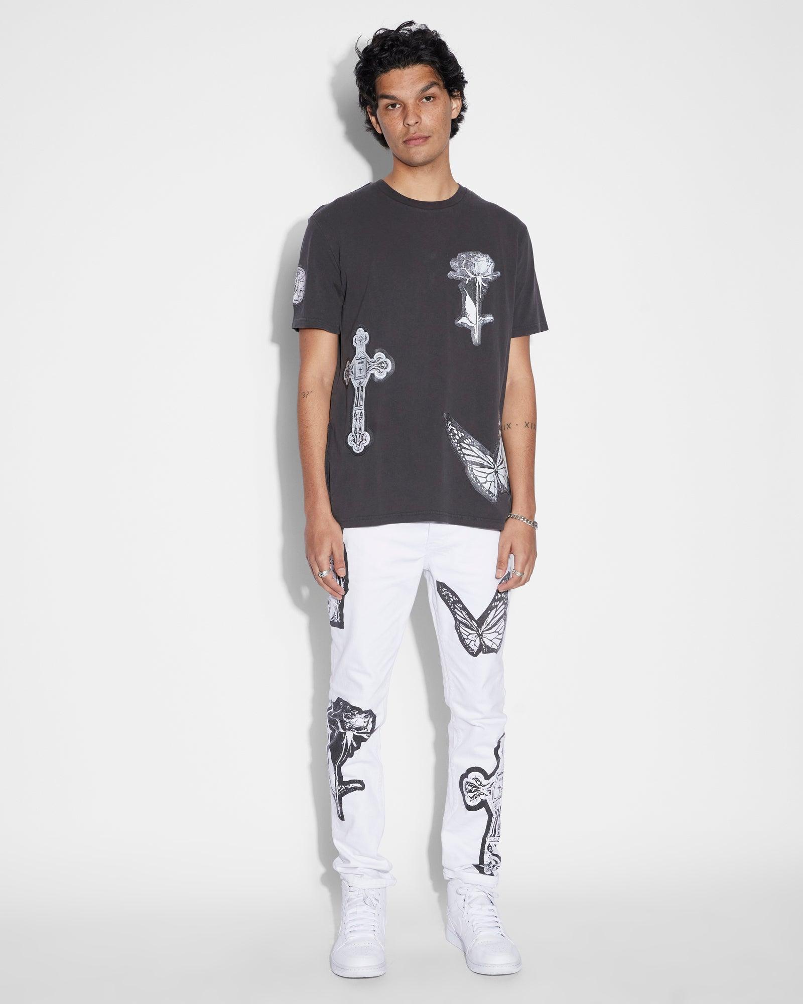 KUT OUT KASH SS TEE FADED BLACK Male Product Image