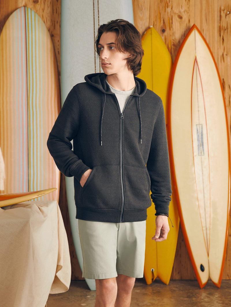 Whitewater Full Zip Hoodie - Washed Black Product Image