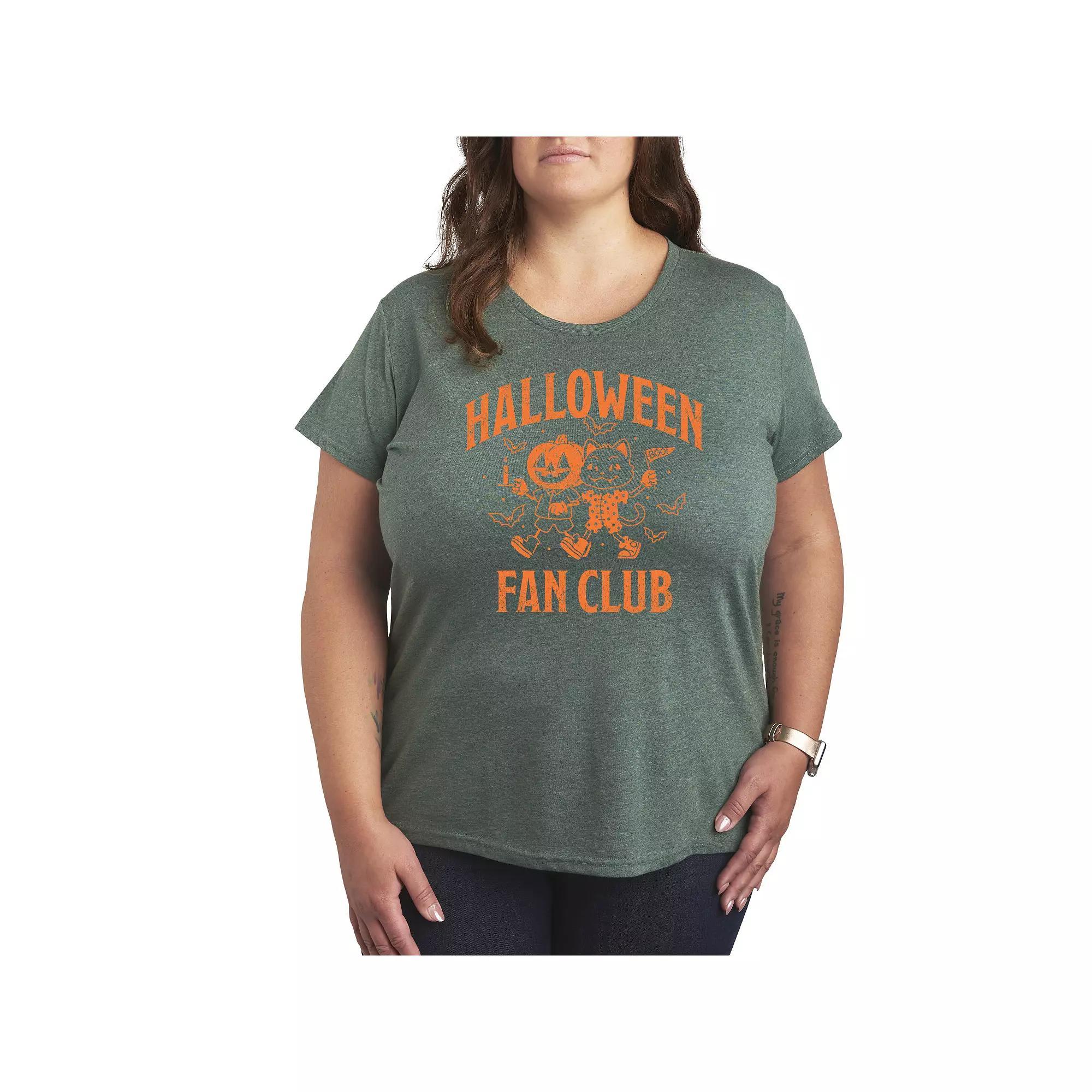 Plus Size Halloween Fan Club Graphic Tee, Womens Product Image