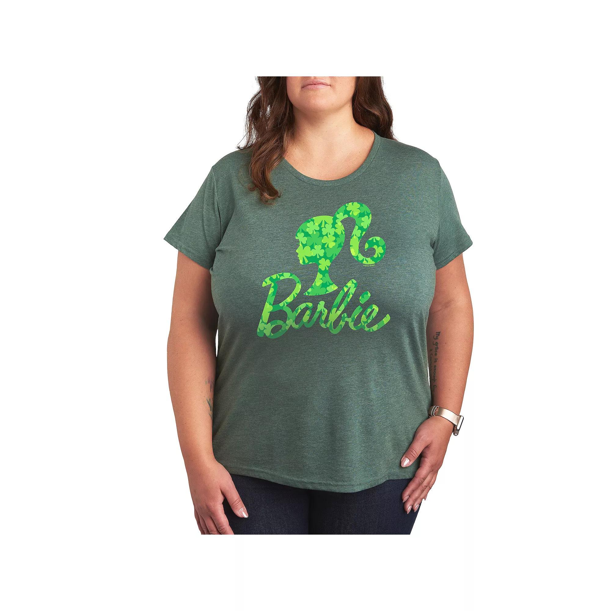 Plus Save The Mermaids Graphic Tee, Womens Grey Green Product Image