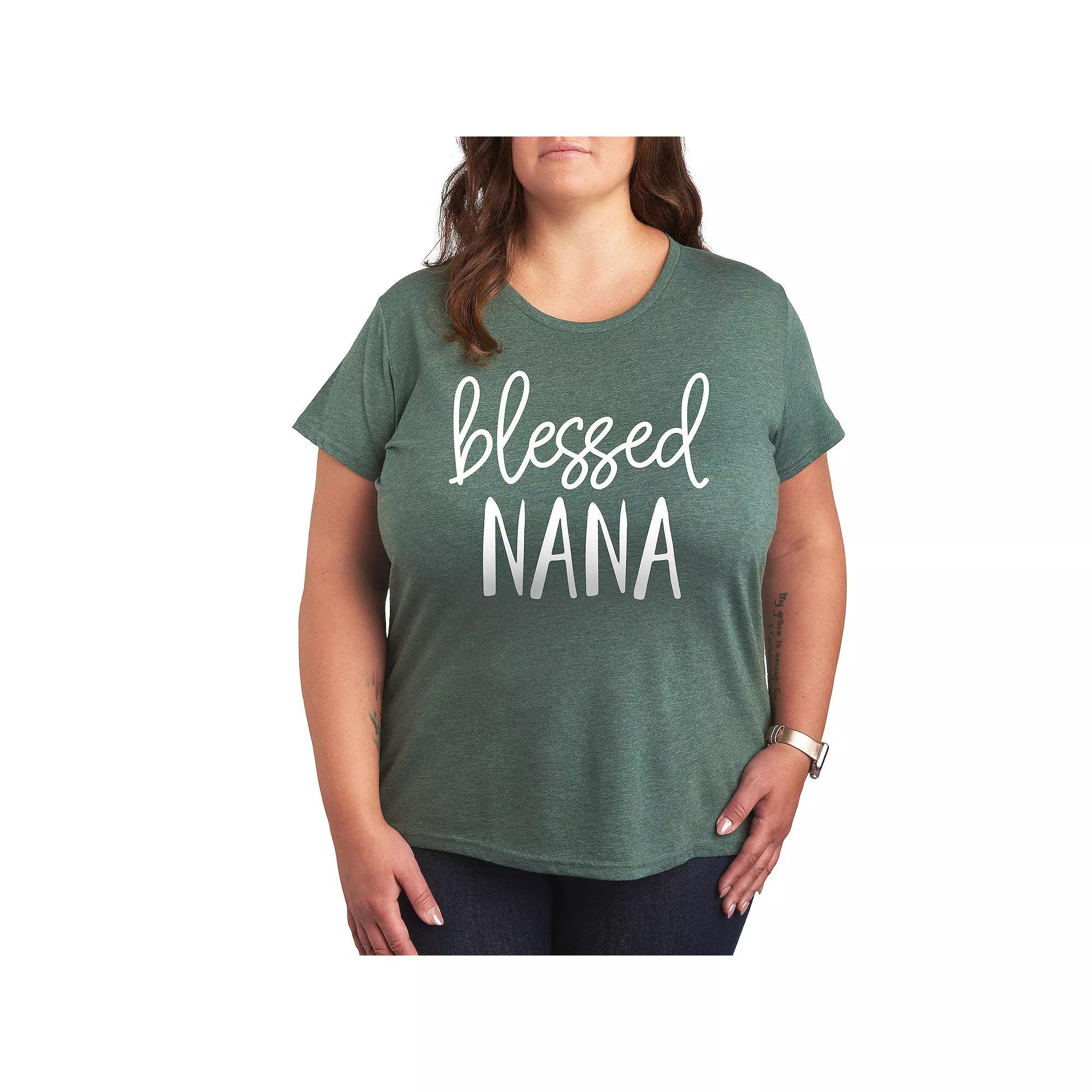 Plus Be Kind Graphic Tee, Womens Grey Green Product Image