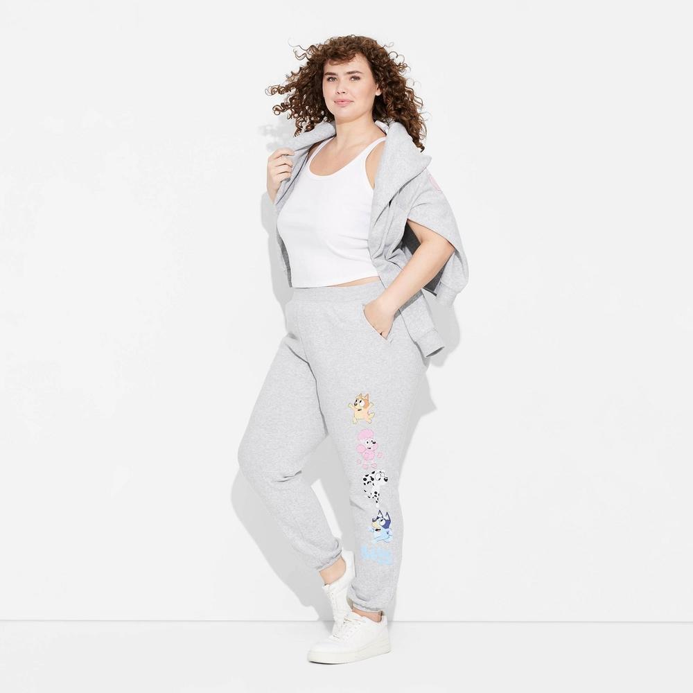 Womens Bluey and Friends Graphic Pants - Heather Product Image