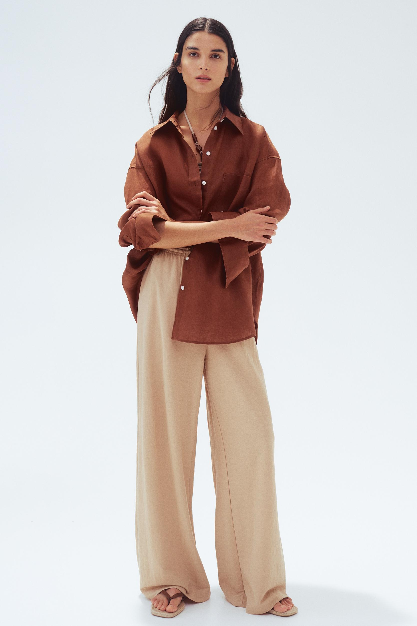 Oversized Linen Shirt Product Image