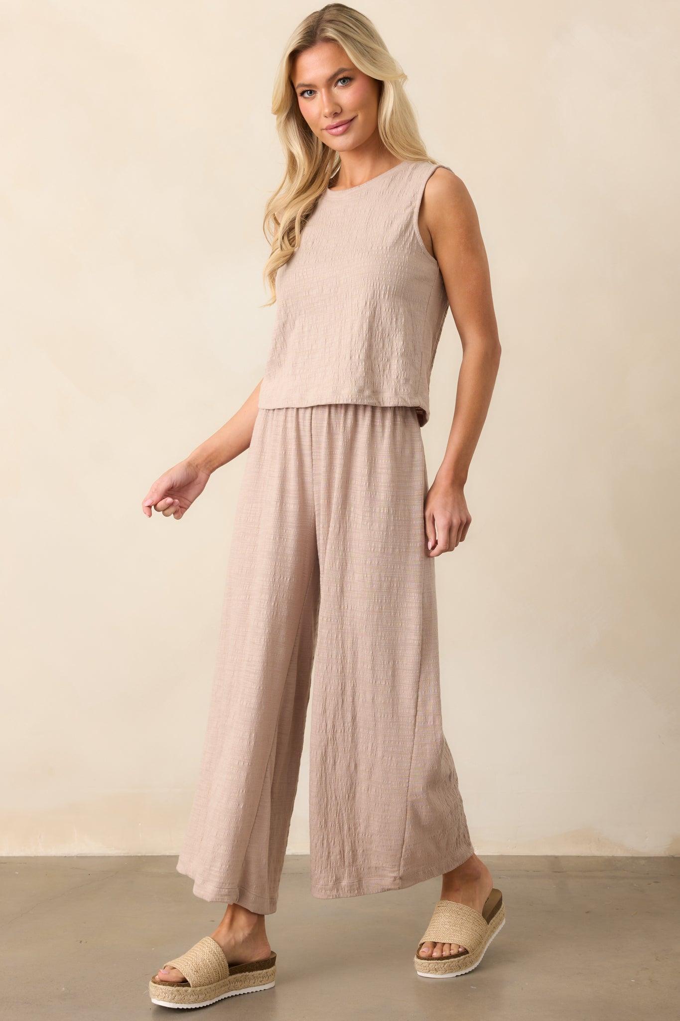 Z Supply Parchment Taupe Sloane Textured Slub Top Product Image