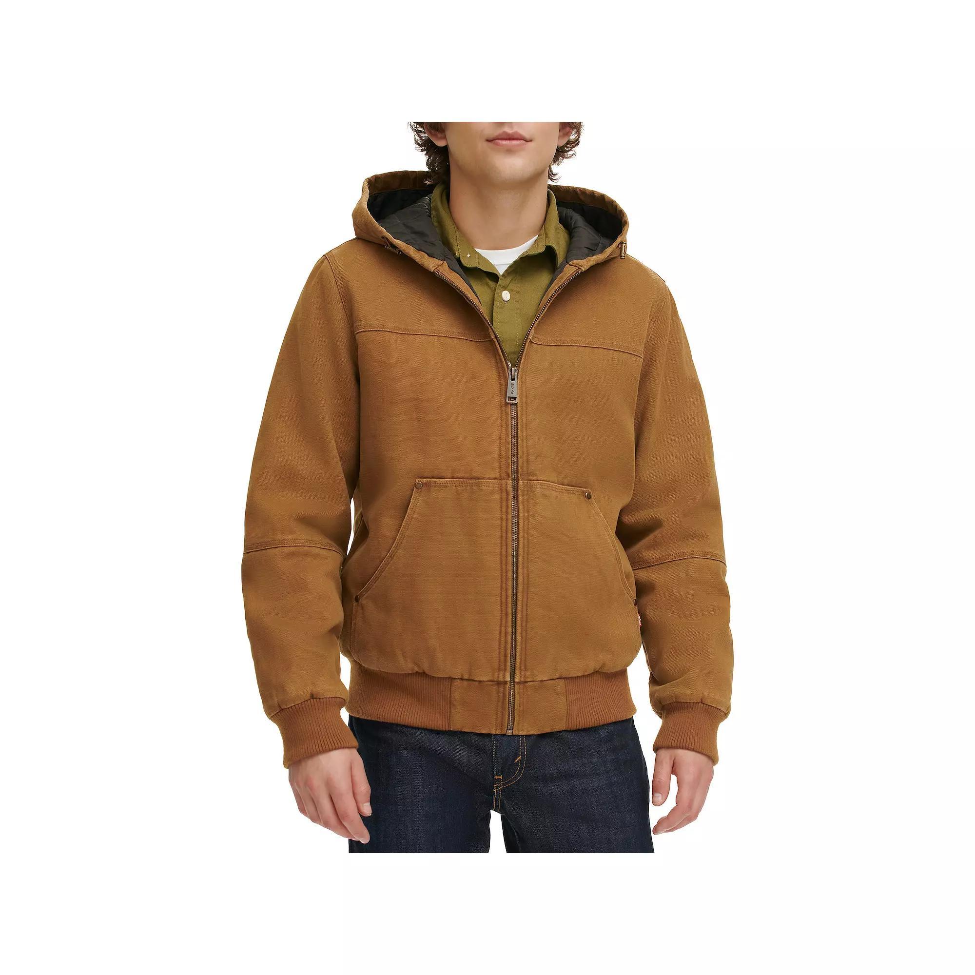 Mens Levis Cotton Hooded Workwear Bomber Jacket Product Image