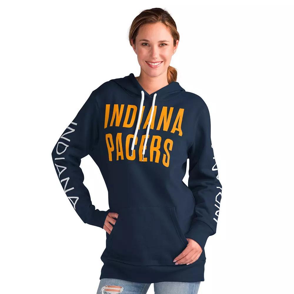 Women's G-III 4Her by Carl Banks Navy Indiana Pacers Base Coach Pullover Hoodie, Size: Small, Blue Product Image