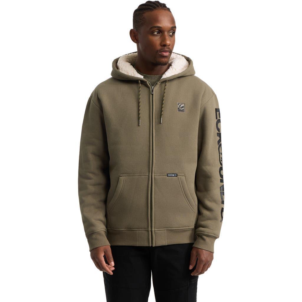 Ecko Unltd. Men's One Hit faux shearling Hoodie in Olive at Nordstrom, Size X-Large Product Image