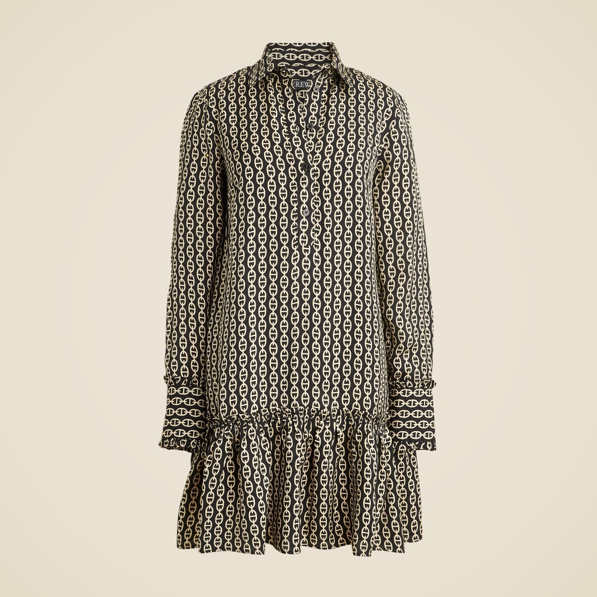 Amelia popover shirtdress in chain print Product Image