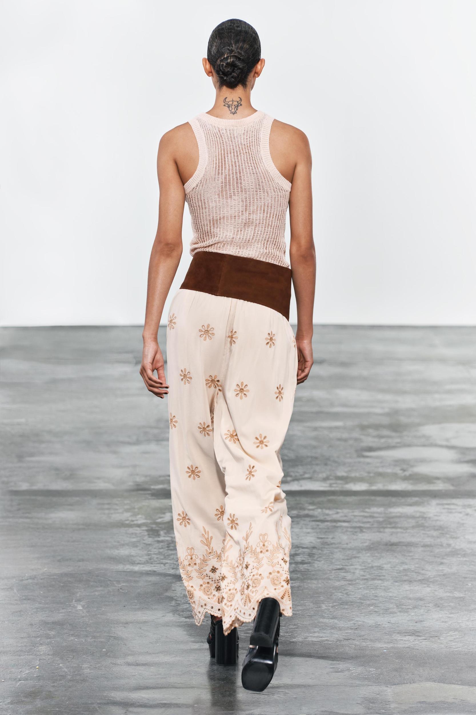 EMBROIDERED PANTS ZW COLLECTION Product Image