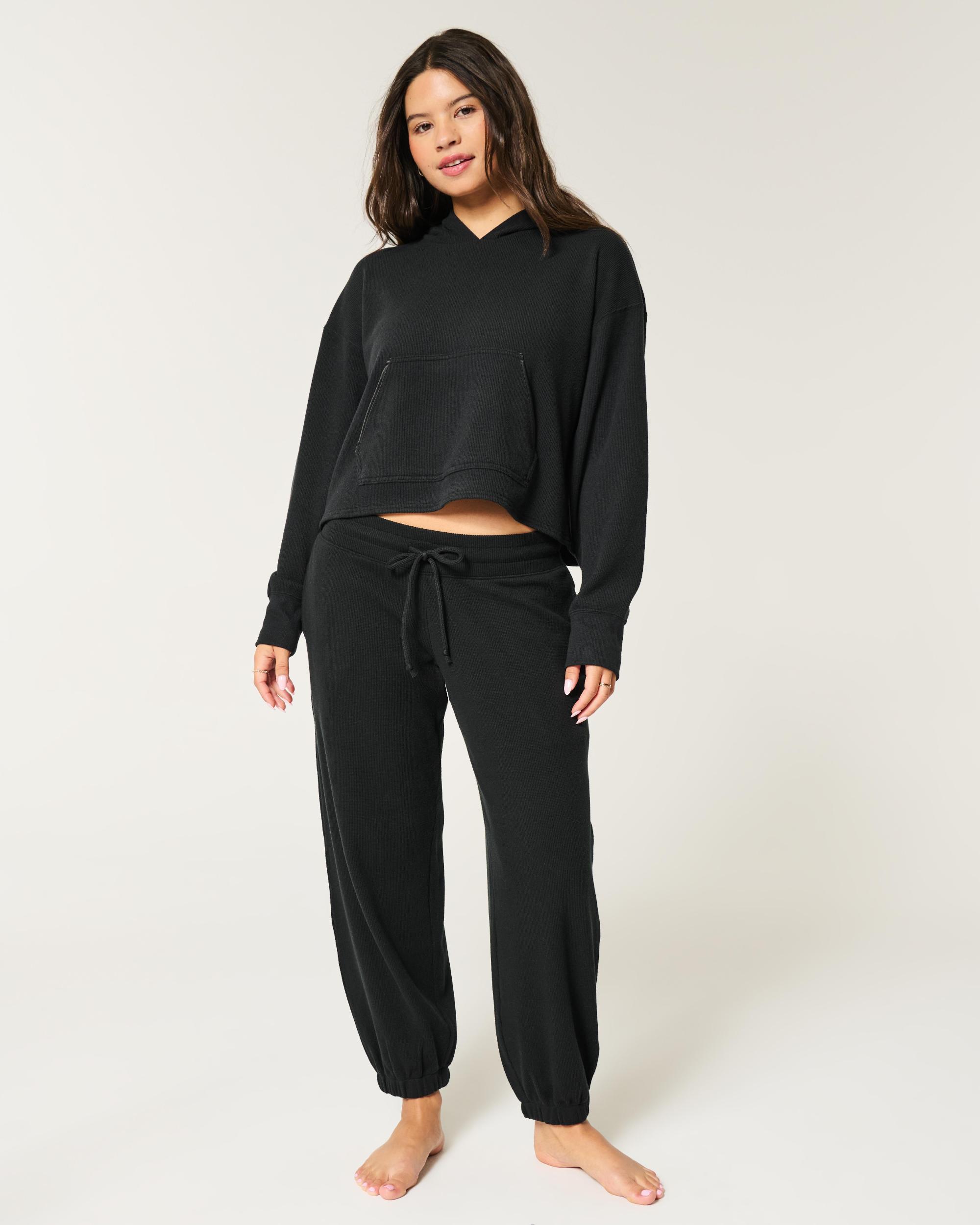 Gilly Hicks Crop Waffle Hoodie Product Image