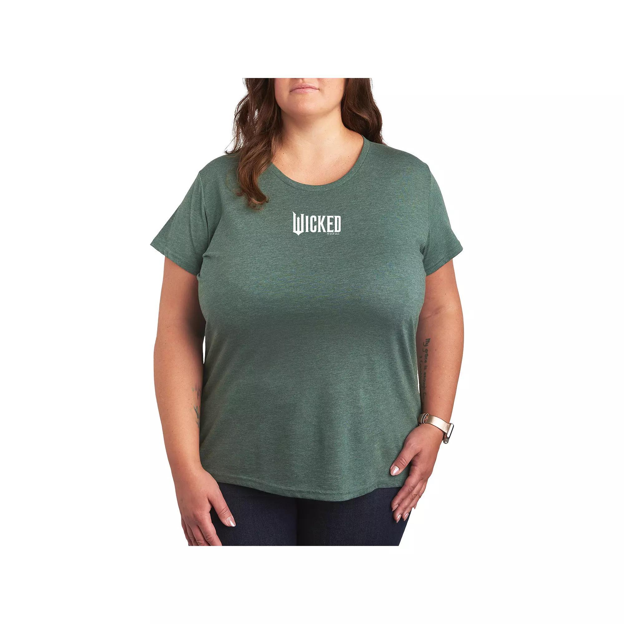 Plus Size Wicked Elphaba Portrait Tee, Women's, Size: 3XL, Black Product Image