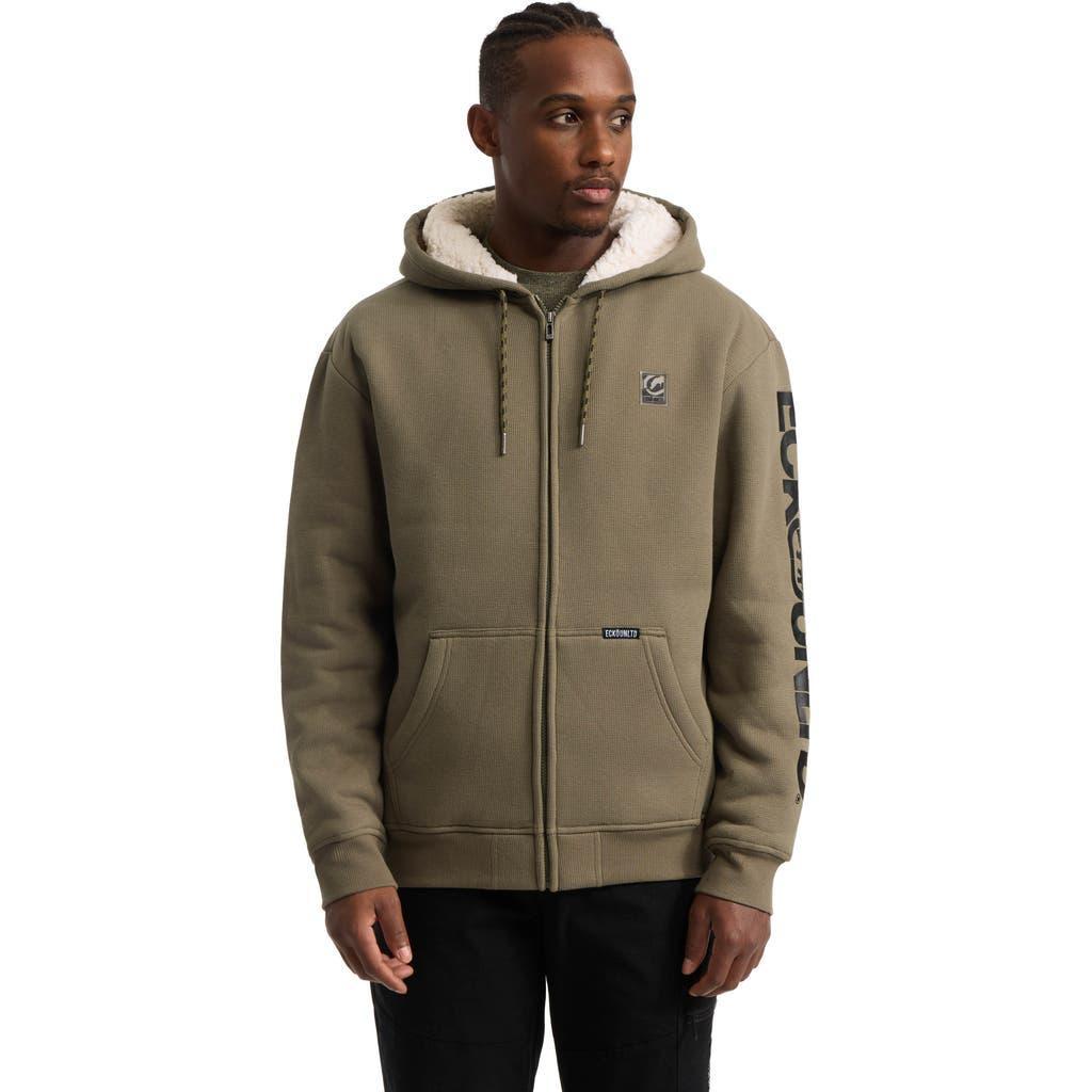 Ecko Unltd. Men's One Hit faux shearling Hoodie in Olive at Nordstrom, Size X-Large Product Image