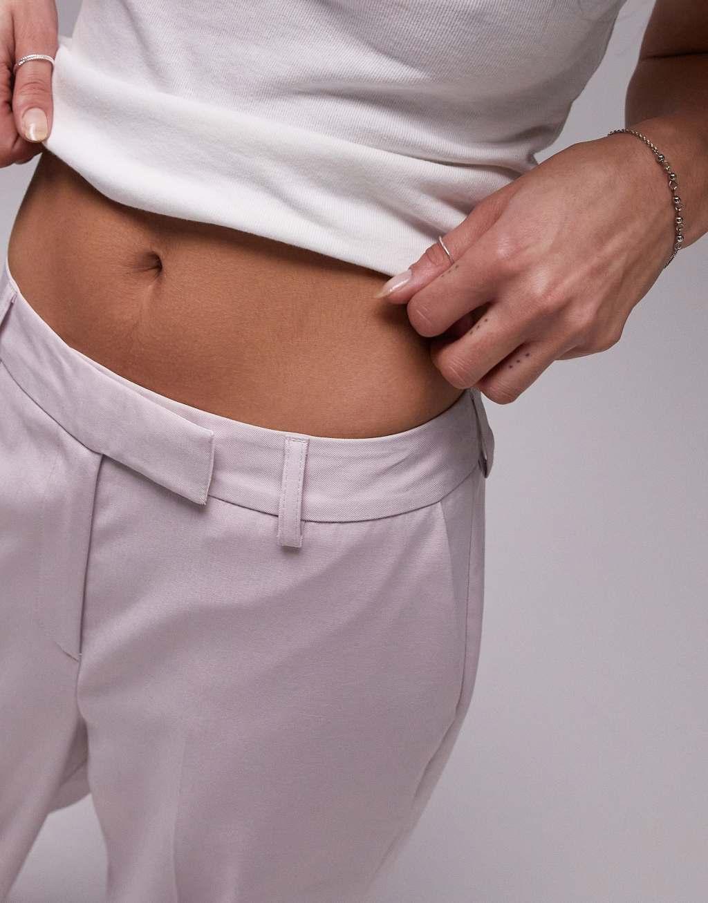 Topshop straight slouch pants with patch pocket Product Image