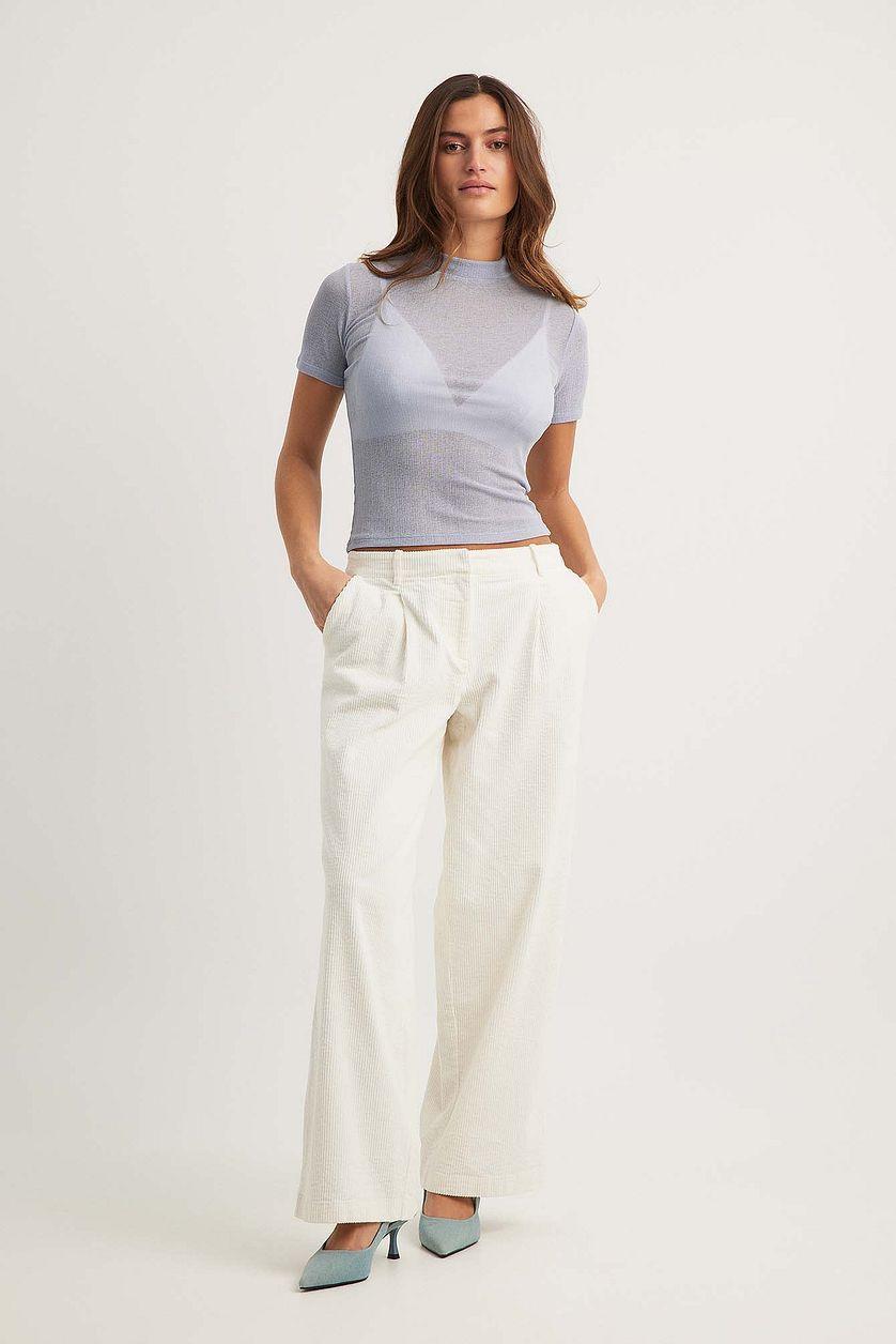 Sheer Short Sleeve Top Product Image
