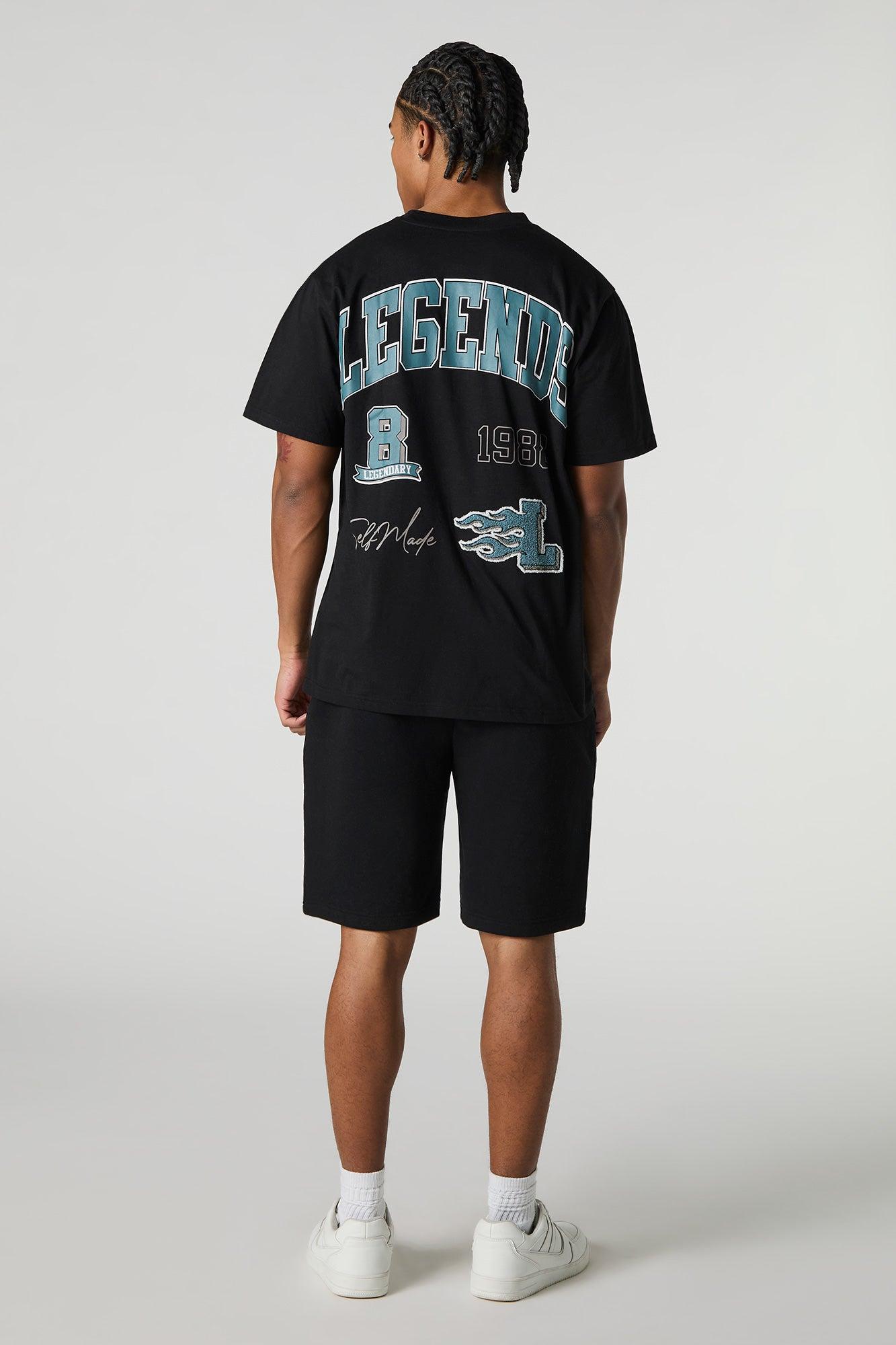 Legend Chenille Embroidered Graphic Fleece Short Male Product Image