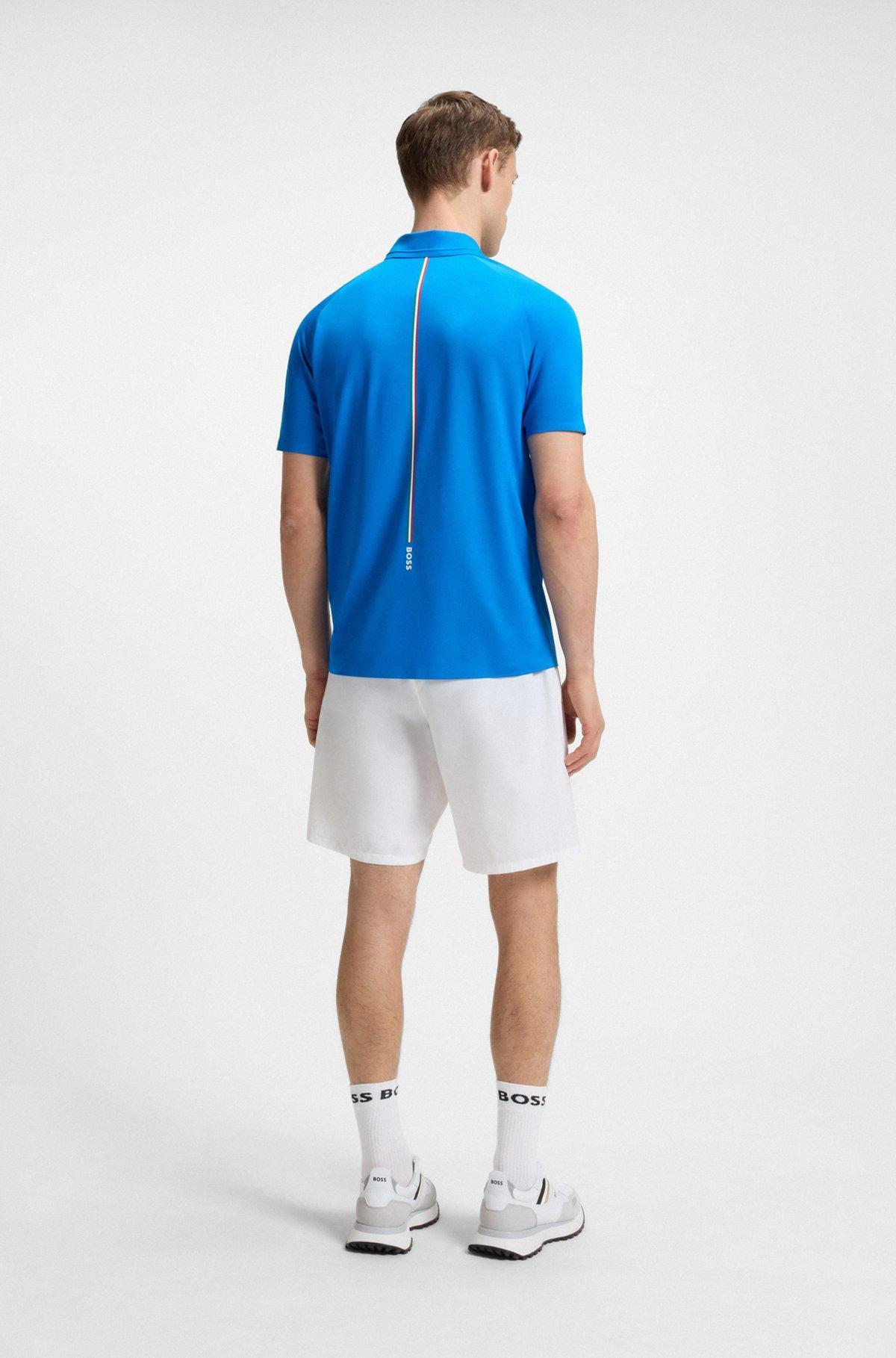 Active slim-fit polo shirt with bonded seams Product Image
