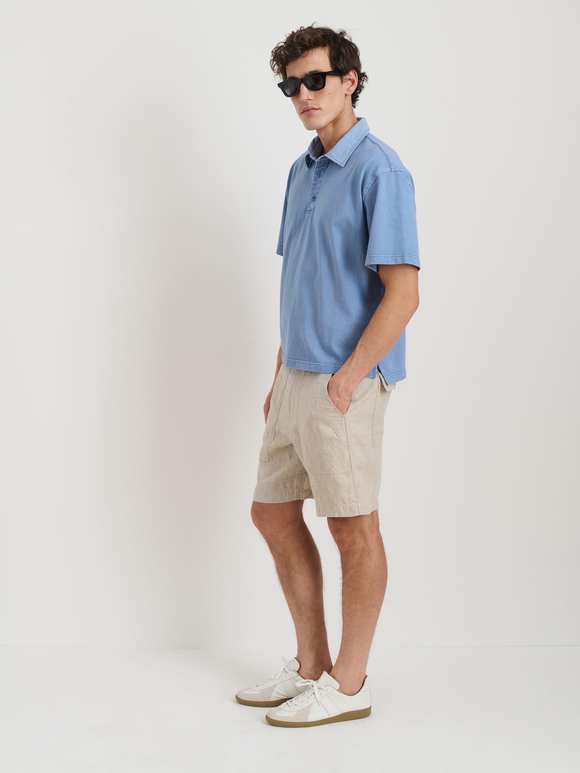 Pull On Field Short In Flax Linen Product Image