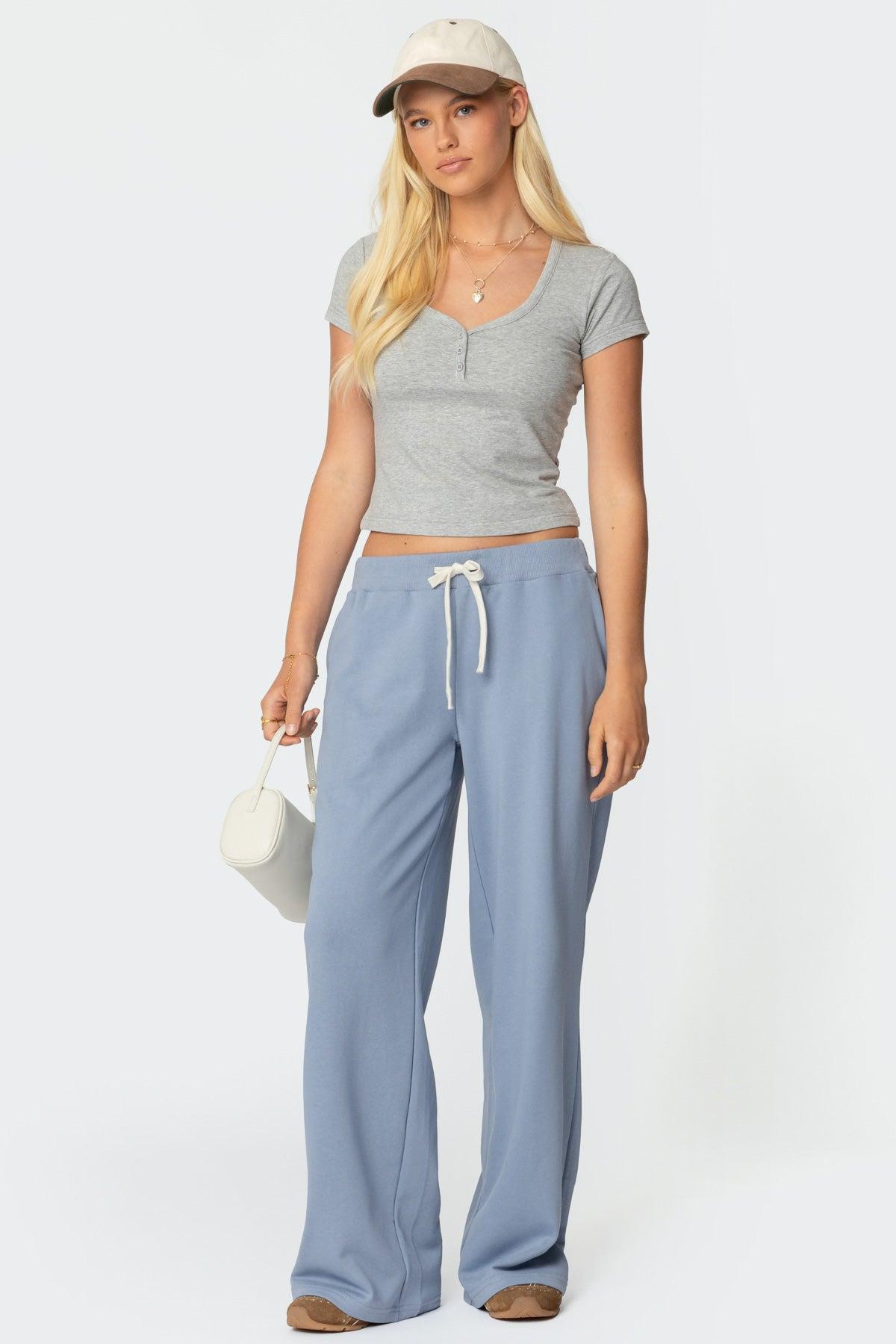 French Terry Straight Leg Sweatpants Product Image