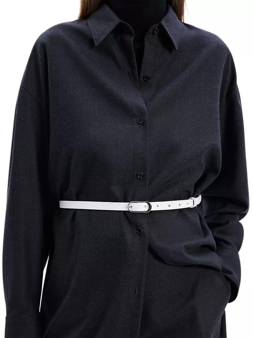 Womens Oversized Wool-Blend Maxi-Shirtdress Product Image