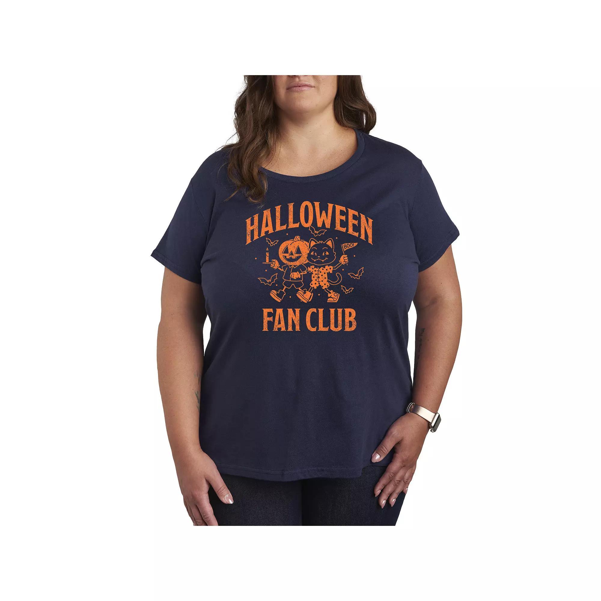 Plus Size Halloween Fan Club Graphic Tee, Womens Product Image