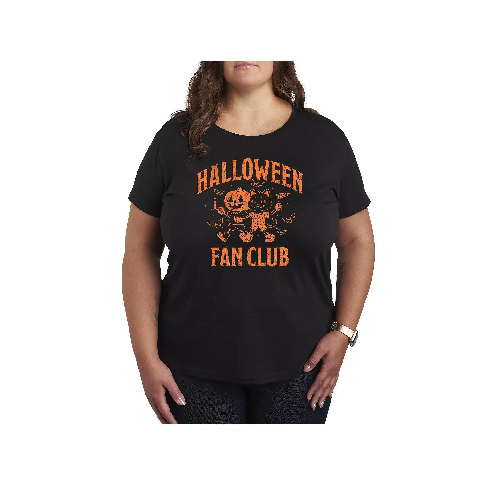 Plus Size Halloween Fan Club Graphic Tee, Womens Product Image