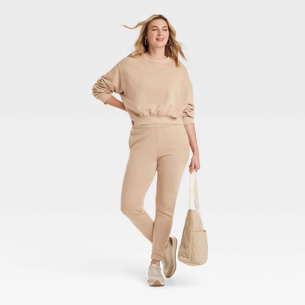 Womens Leisure Studio Pullover Sweatshirt - Universal Thread Tan Product Image