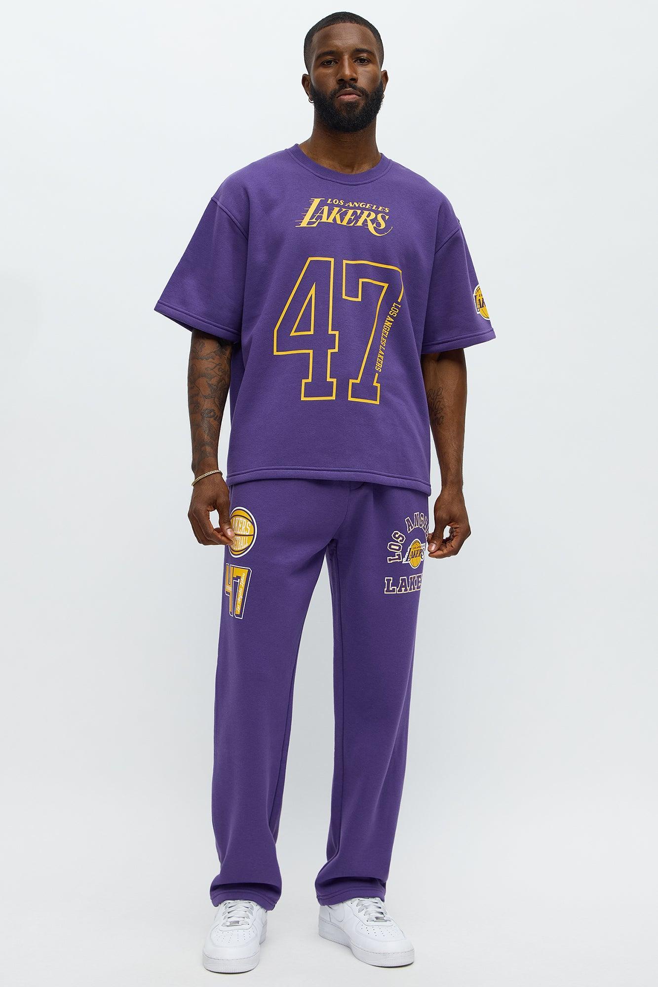 Lakers Basketball Sweatpants - Purple Male Product Image