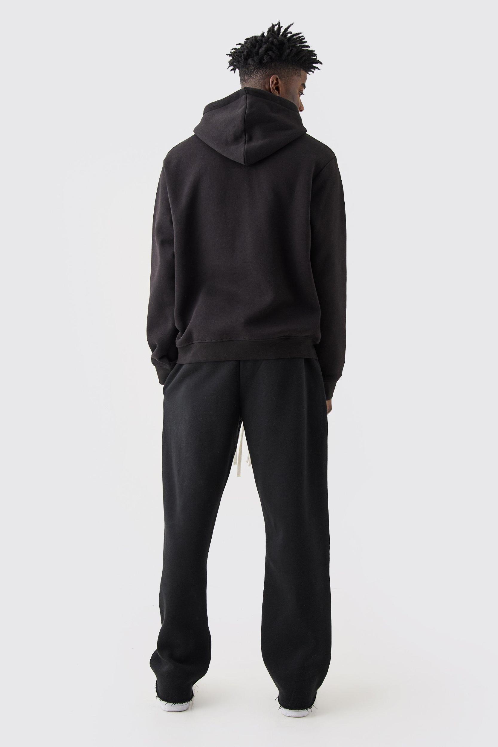 Relaxed Cut & Sew Stripe Raw Edge Sweatpants | boohooMAN USA Product Image